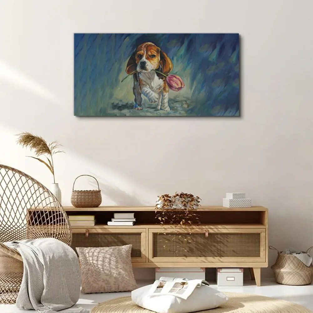 Tablou canvas Floare abstractă de câine de companie