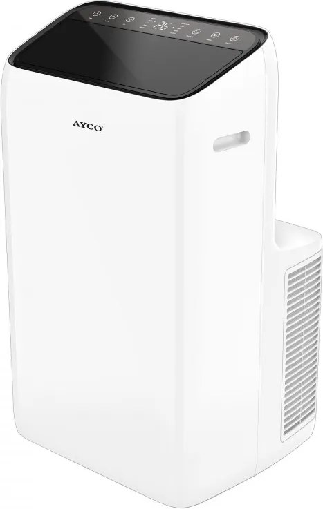 Aparat de aer conditionat portabil Ayco MAHC3428, 12000 BTU, Clasa A, Pana la 24 m², 450 m³, 64 dB, Comanda tactila, Alb