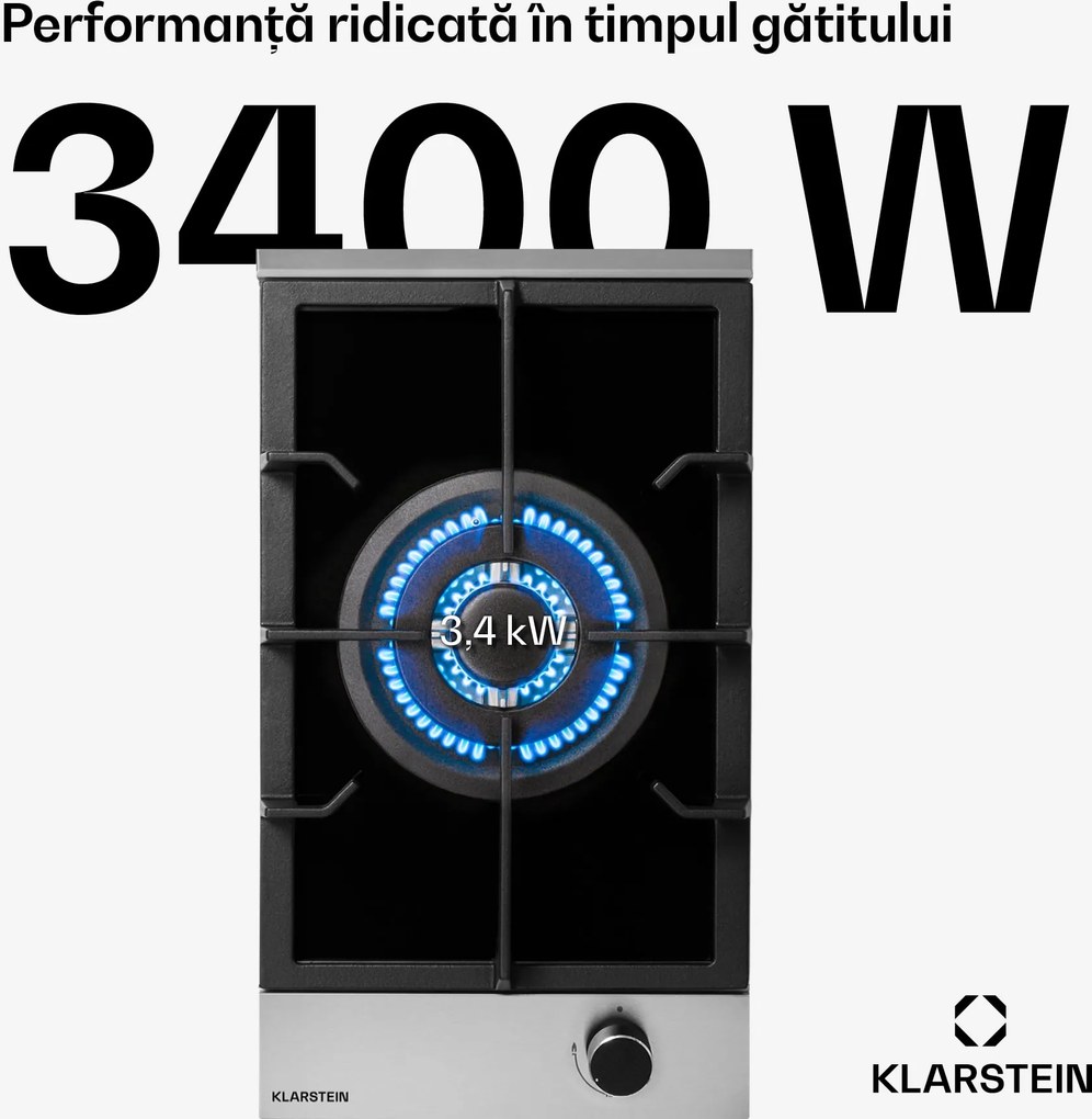 Klarstein Alchemist, plită pe gaz, 1 arzător wok, sticlă ceramică