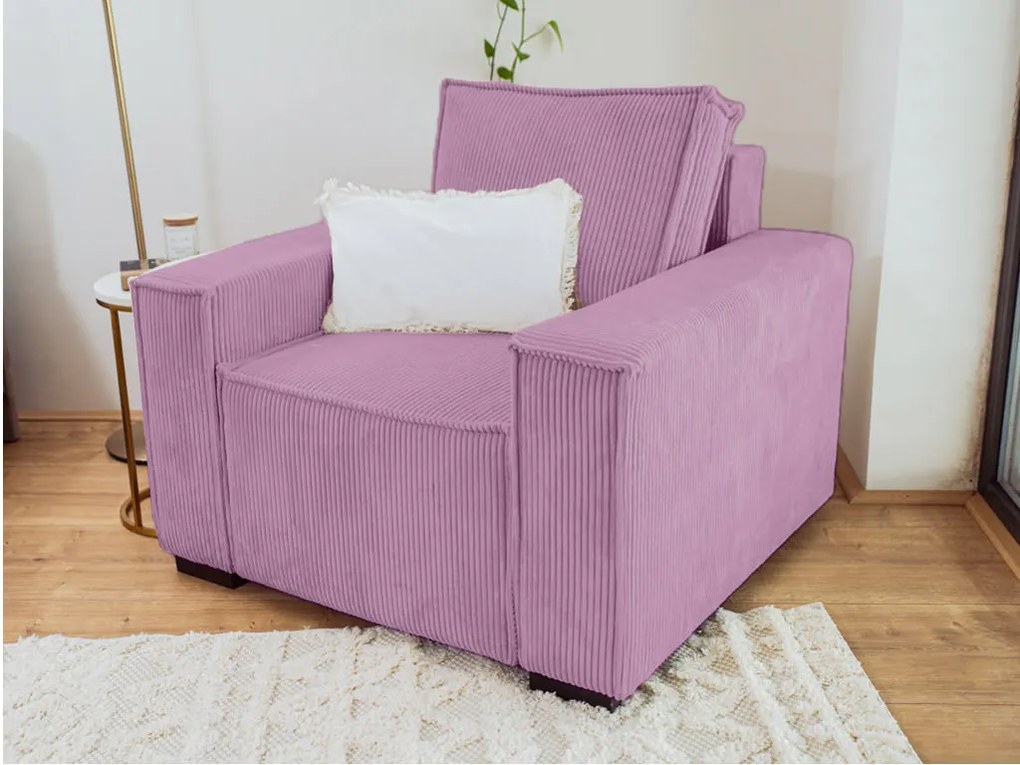 Fotoliu cu taburet SMART SET, lila