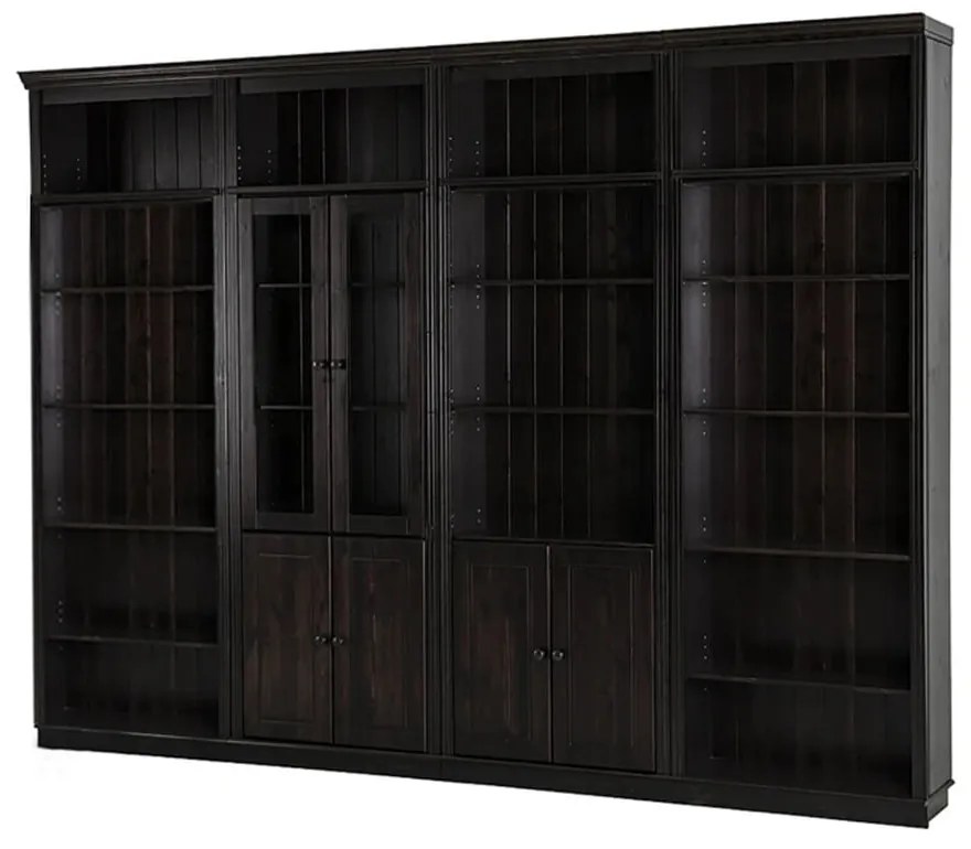 Bibliotecă maro din lemn de pin 296x223 cm Anita – Støraa