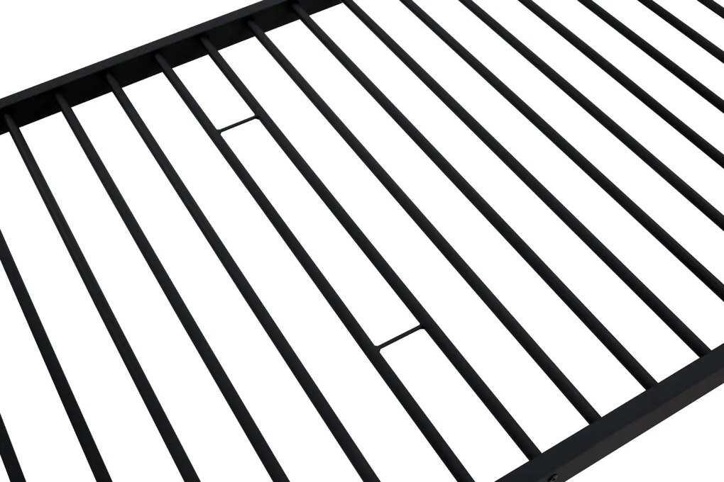 Pat supraetajat metalic Bunky negru - 90 x 200 cm