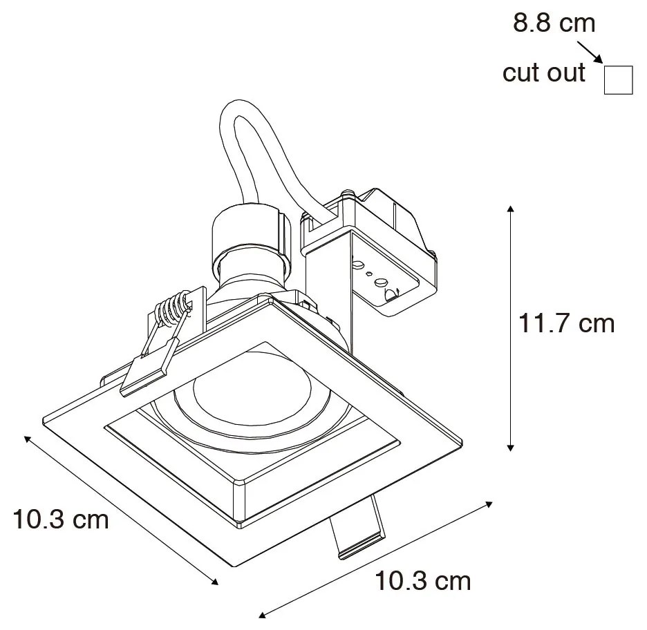 Set 6 becuri Spot încastrat modern alb reglabil - Carree