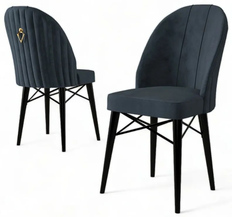 Set de scaune de sufragerie Ritim Anthracite, 6buc.