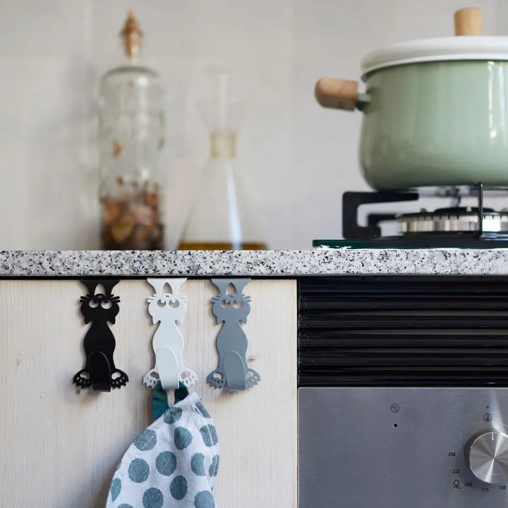 Cârlige 3 buc. de agățat din metal Curious Cats – Balvi