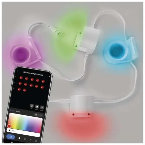 Instalație LED RGBIC+CCT decorativă GoSmart 4xLED/7W/230V 85 cm Wi-Fi Tuya