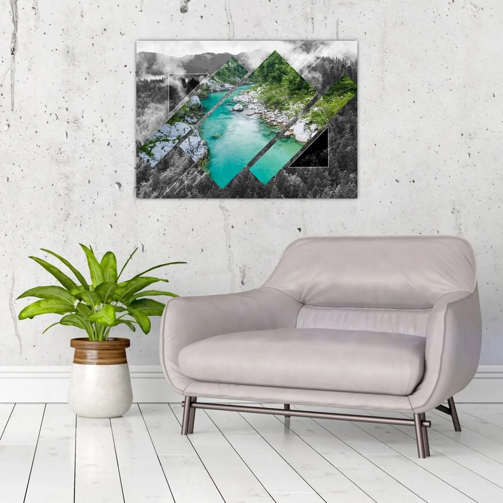 Tablou pe sticlă - Natura sălbatică (70x50 cm)