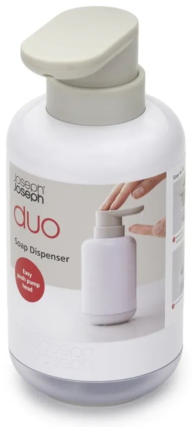 Dozator de săpun lichid alb din plastic 300 ml Duo – Joseph Joseph