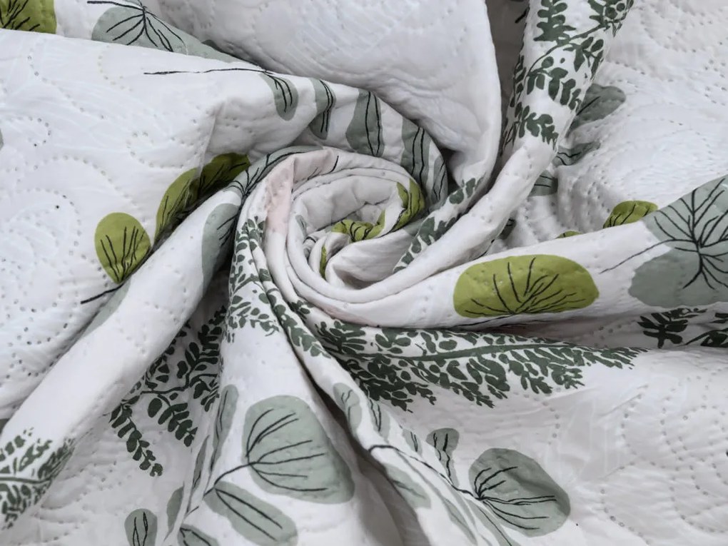 Cuvertura de pat SCANDI NATURE, verde Dimensiune: 170 x 210 cm