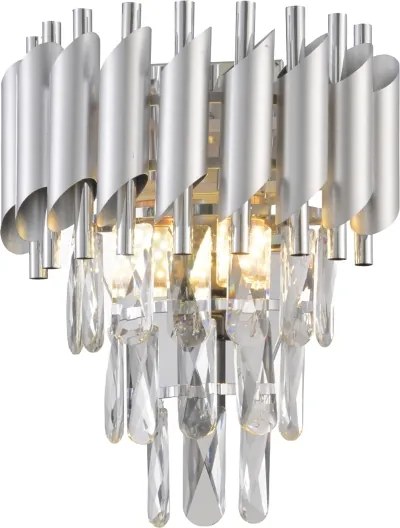 Brilagi - Aplica de perete ECLIPSE 2xE14/10W/230V argintie