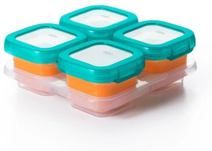 Recipiente din Plastic pentru Congelare Alimente 4 x 120 ml