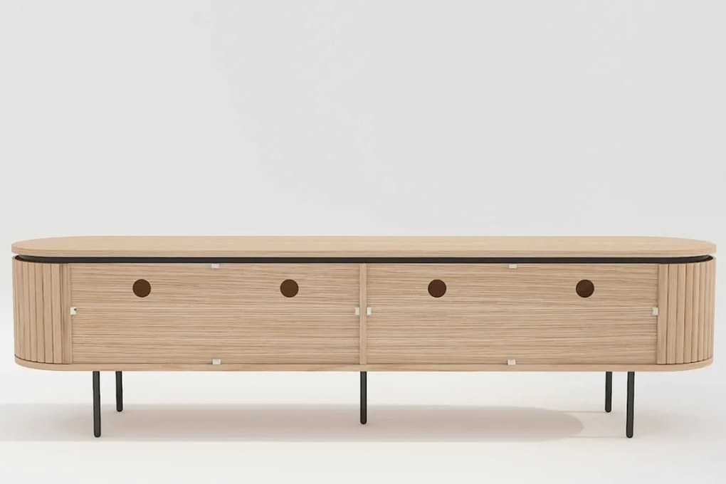 Comoda TV cu furnir de stejar ATELIER 200cm