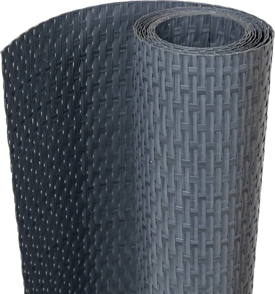 vidaXL Paravan pentru balcon, antracit, 300x100 cm, poliratan