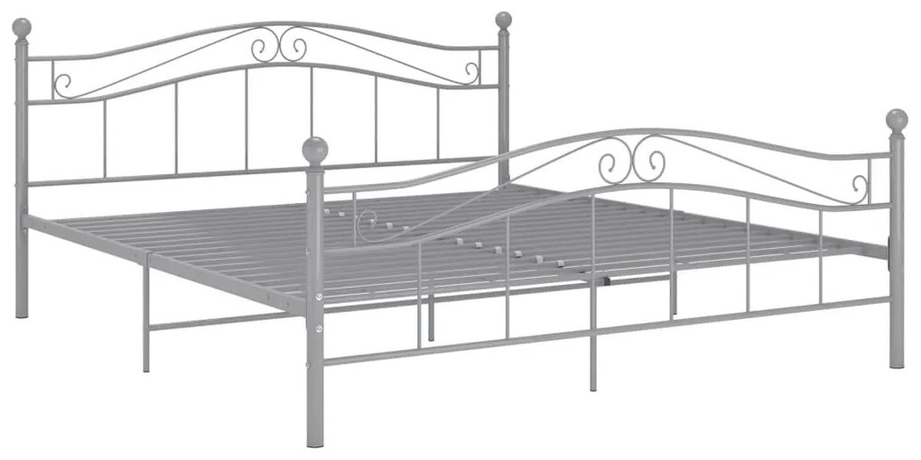 325008 vidaXL Cadru de pat, gri, 200x200 cm, metal