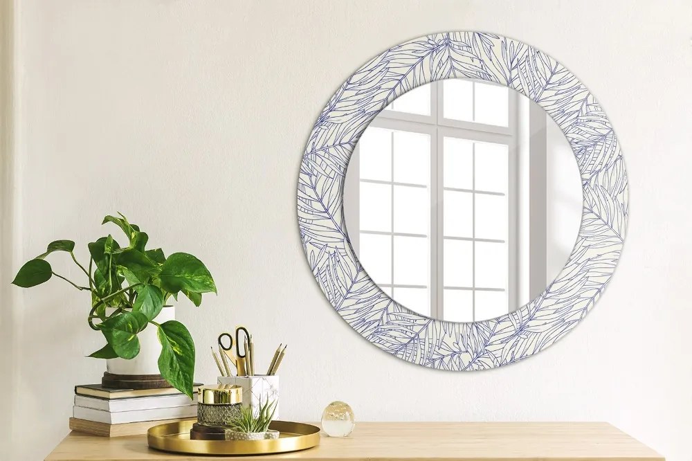 Decor oglinda rotunda Contele de palmier tropical fi 50 cm
