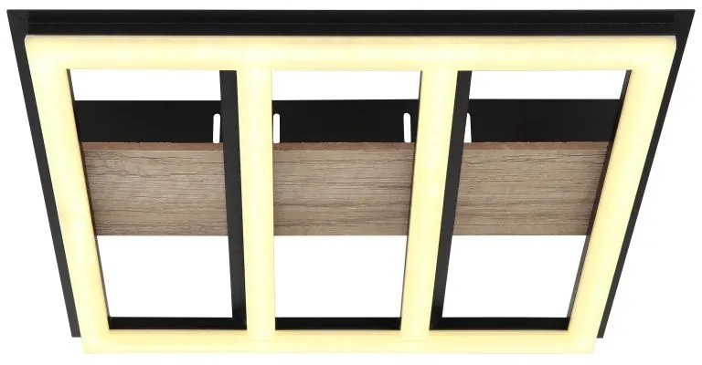 Plafoniera LED design industrial Froomy negru, maro