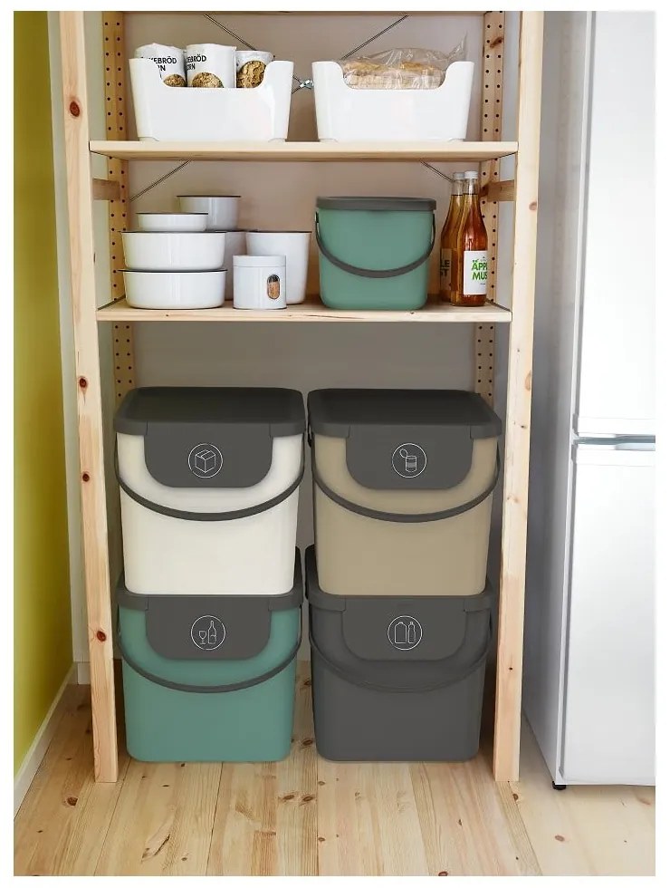 Coș de gunoi pentru deșeuri sortate din plastic reciclat 40 l Albula - Rotho