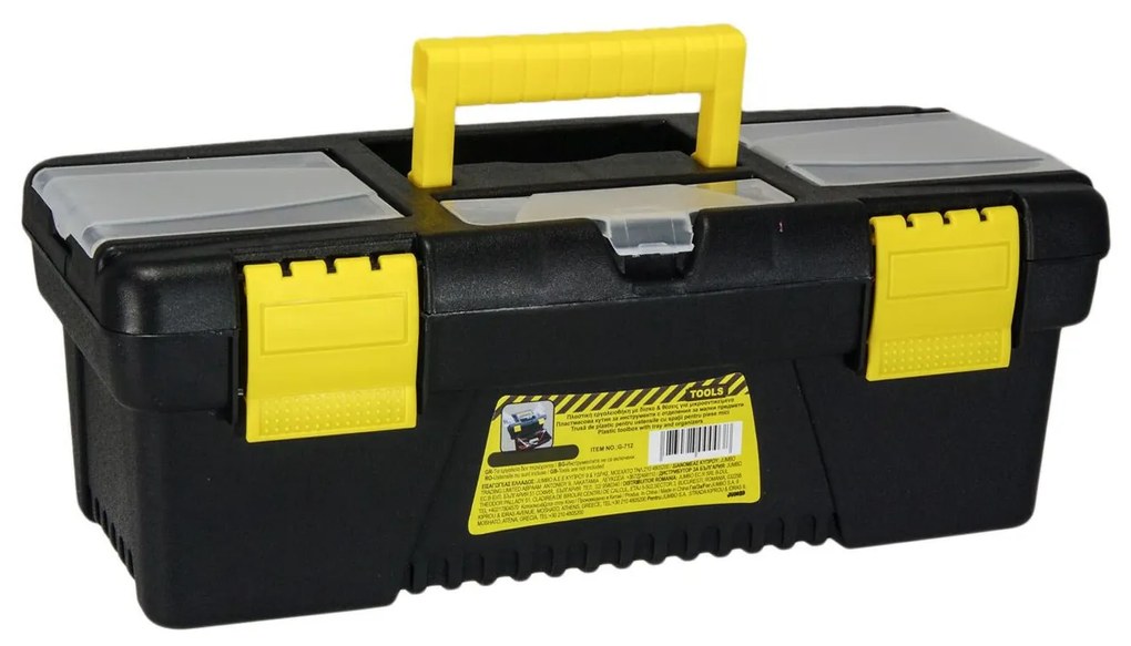 Trusa de scule cu maner, 30.4x13.7x10.5 cm, Negru/Galben