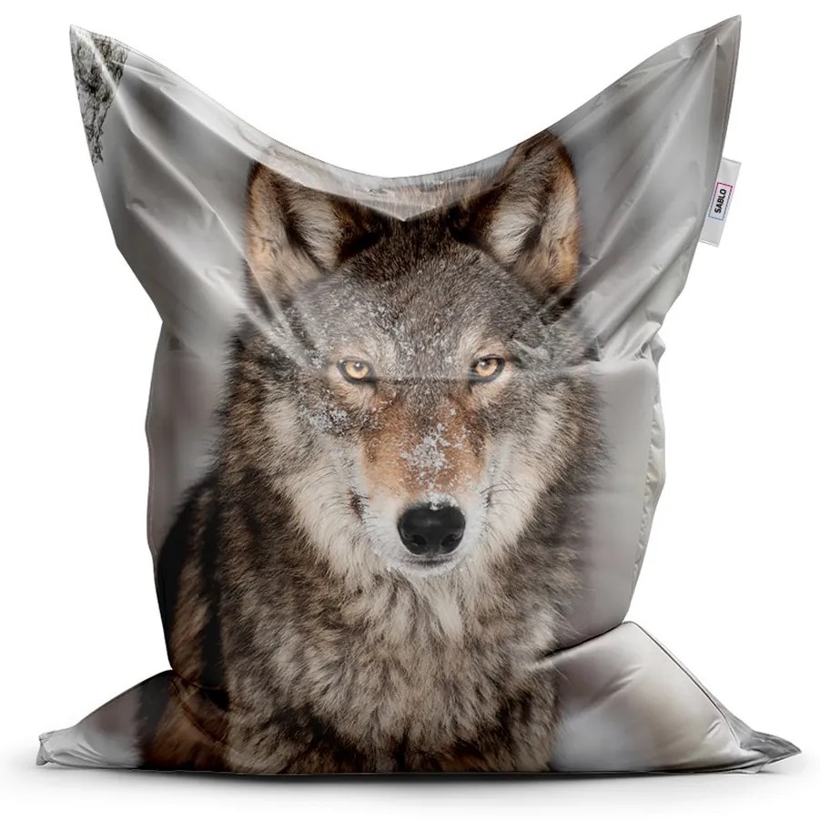 Sac de șezut Classic lup 2 - pentru copii, gri