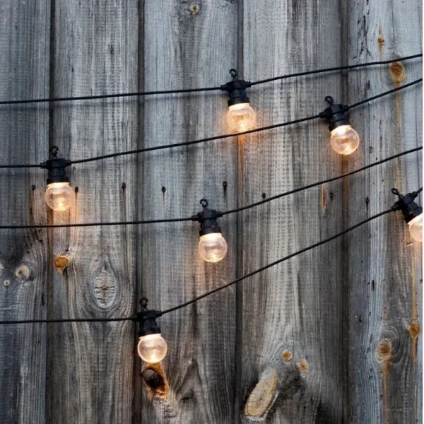 Lanț LED de exterior STRING 5m 10xLED/0,4W/24/230V 3000K IP44