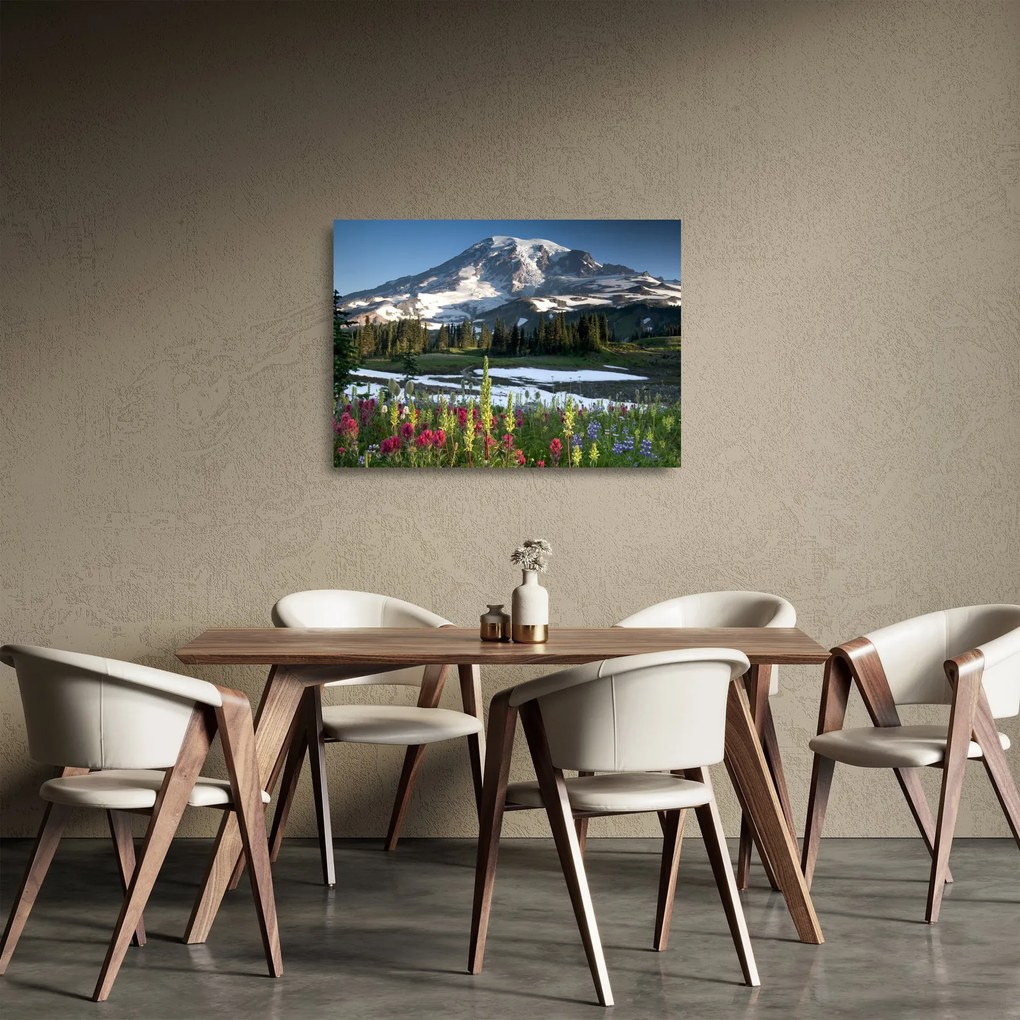 Tablou pe sticlă - Muntele Rainier (70x50 cm)