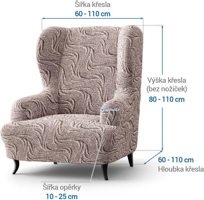Gaico Huse bielastice BRILLANTE maro fotoliu clasic (l. 60 - 110 cm)