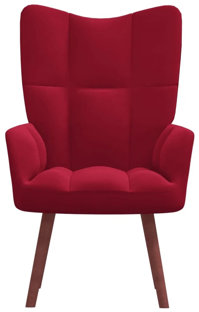 Scaun de relaxare, rosu vin, catifea