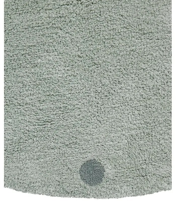 Covor pentru copii verde deschis lavabil/țesut manual din bumbac ø140 cm Round Dot Blue Sage – Lorena Canals