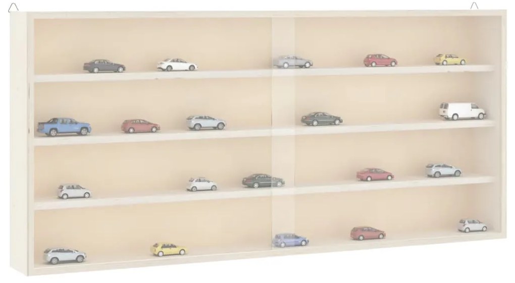 vidaXL Vitrina de colecție din lemn cu uși 80x8,5x37 cm