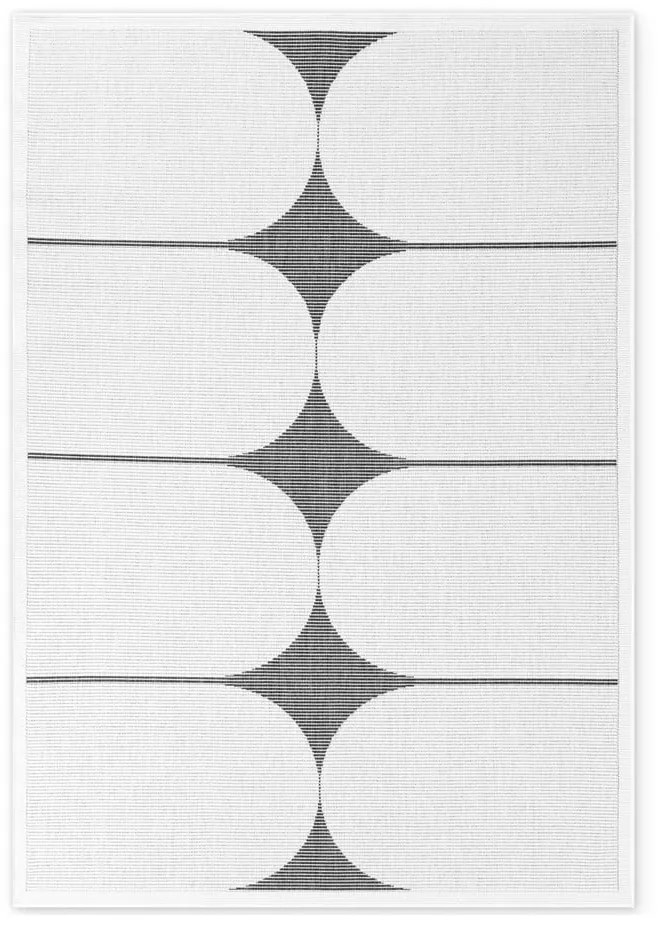 Covor pentru exterior și interior alb-negru 160x230 cm Duet Bowen – NORTHRUGS