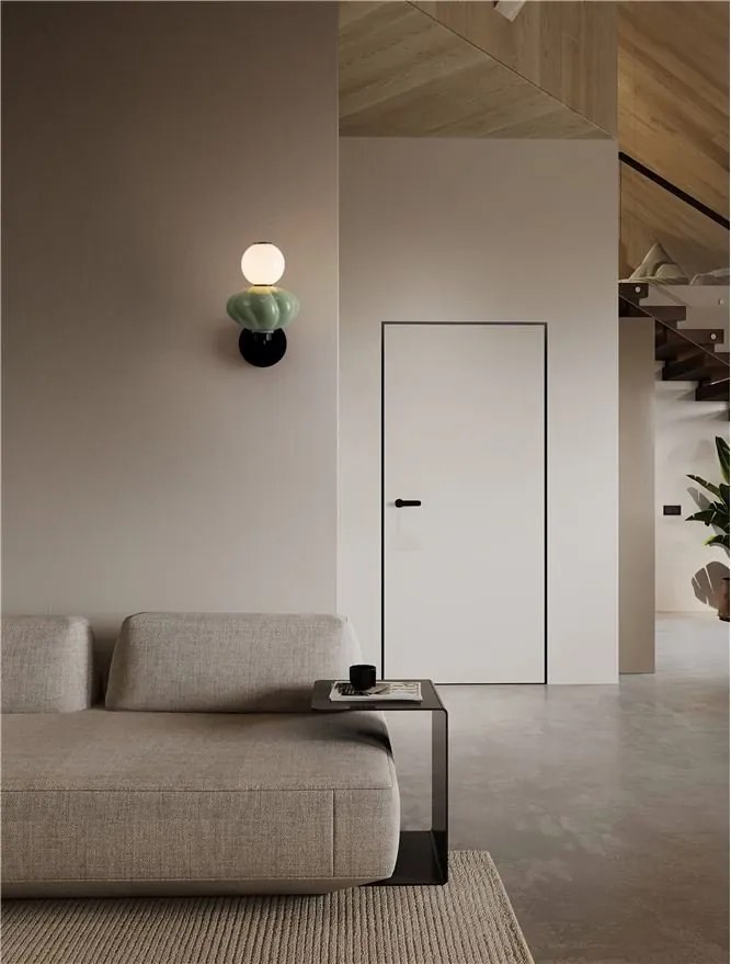 Aplica de perete LED decorativa ceramica Alb, Verde, ONETA