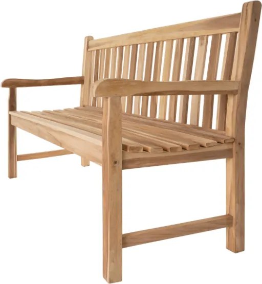 Bancă de grădină din lemn masiv DIVERO 3 locuri 150 cm