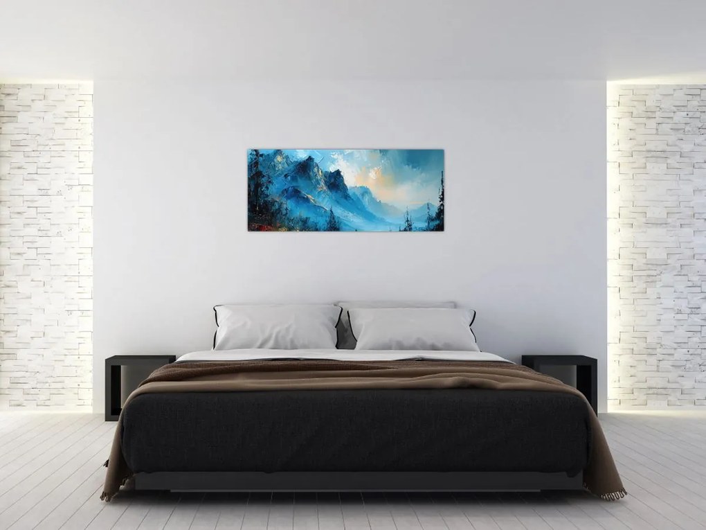 Tablou - Pictura munților (120x50 cm)