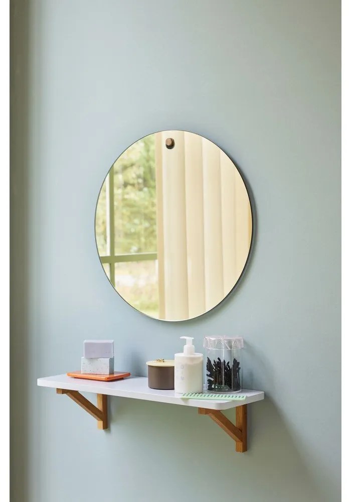 Raft gri deschis cu aspect de lemn de stejar 60 cm Arki – Hübsch