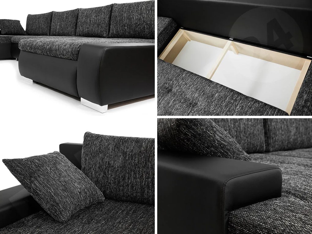 Colțar în formă de U Carmine (piele ecologică Soft 011 + Lawa 06). 1058080