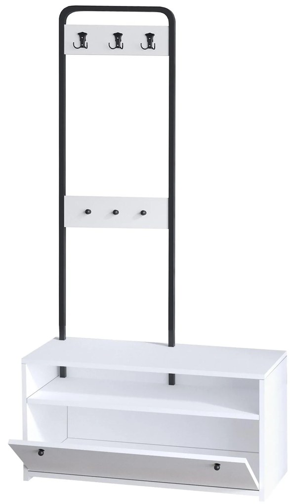 Mobilier hol Alicia (Alb + Negru). 1088276