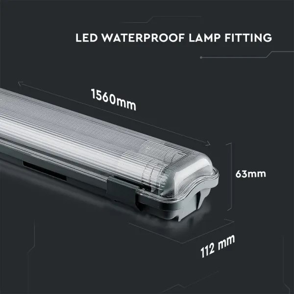 Corp de iluminat LED fluorescent T8 2xG13/22W/230V IP65 4000K 156 cm