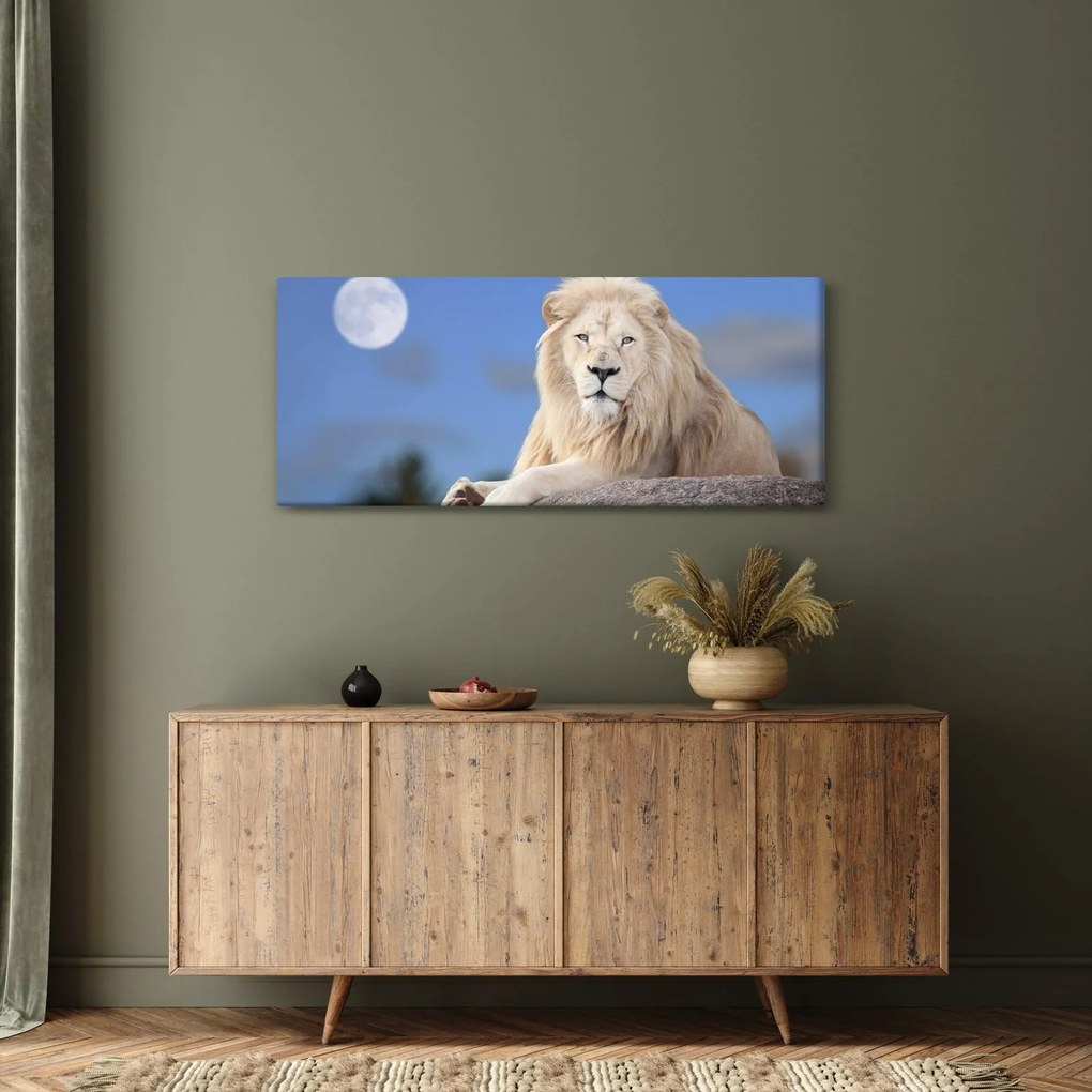 Tablou - Leu alb (120x50 cm)