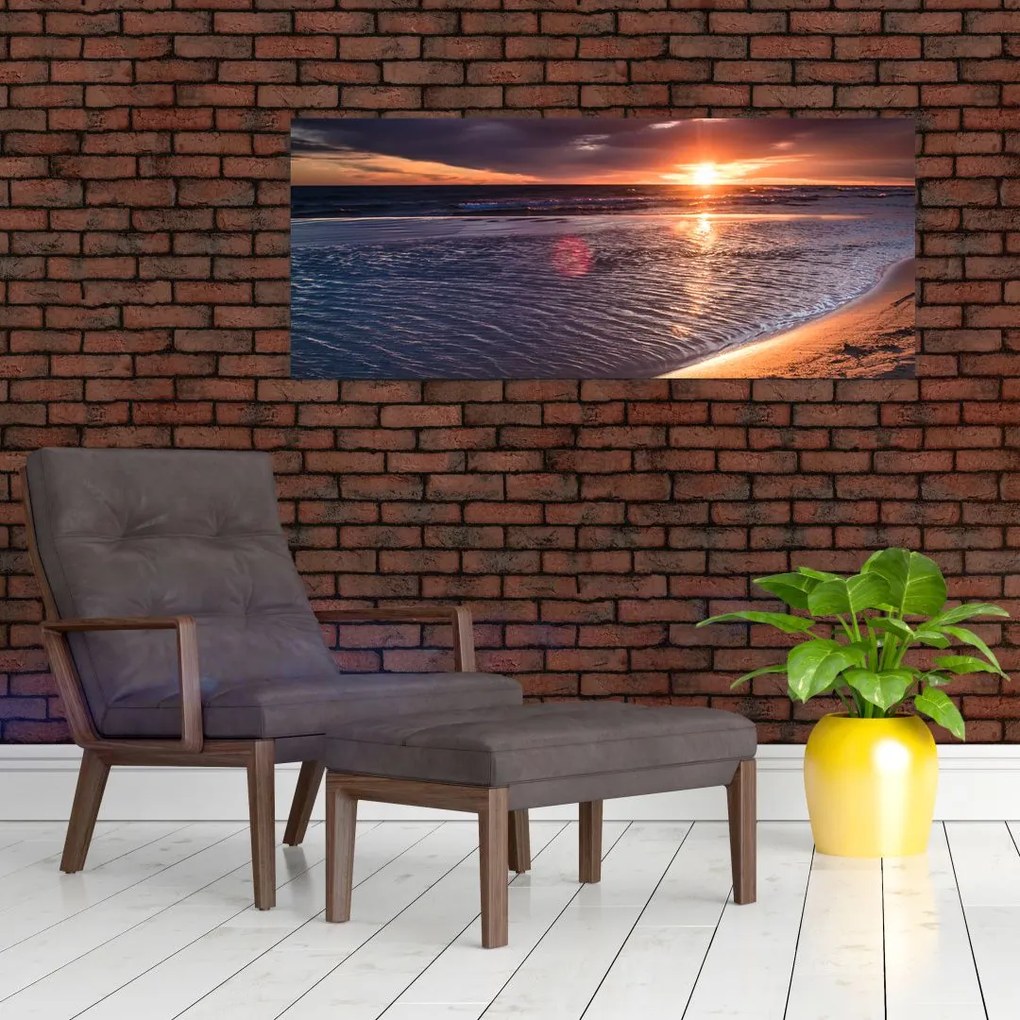 Tablou cu apus de soare (120x50 cm)