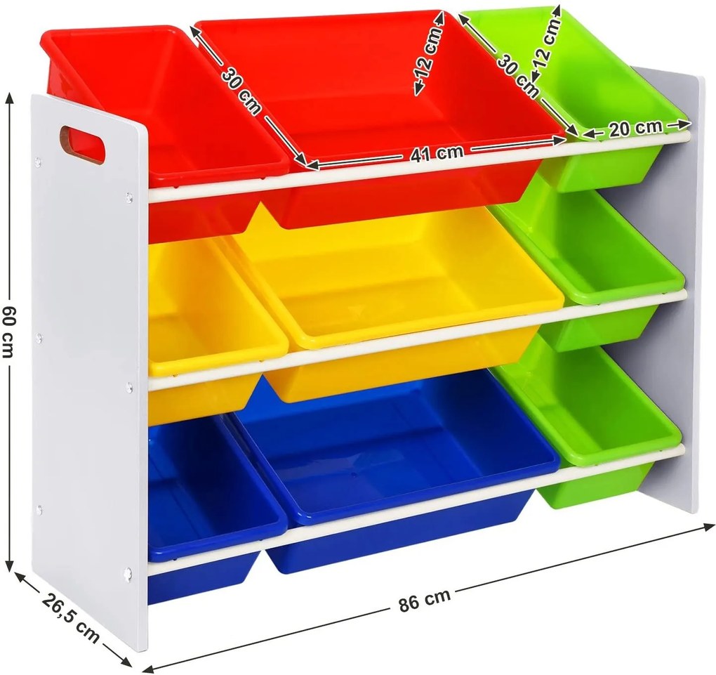 Raft depozitare jucarii XL Multicolor L 86 cm