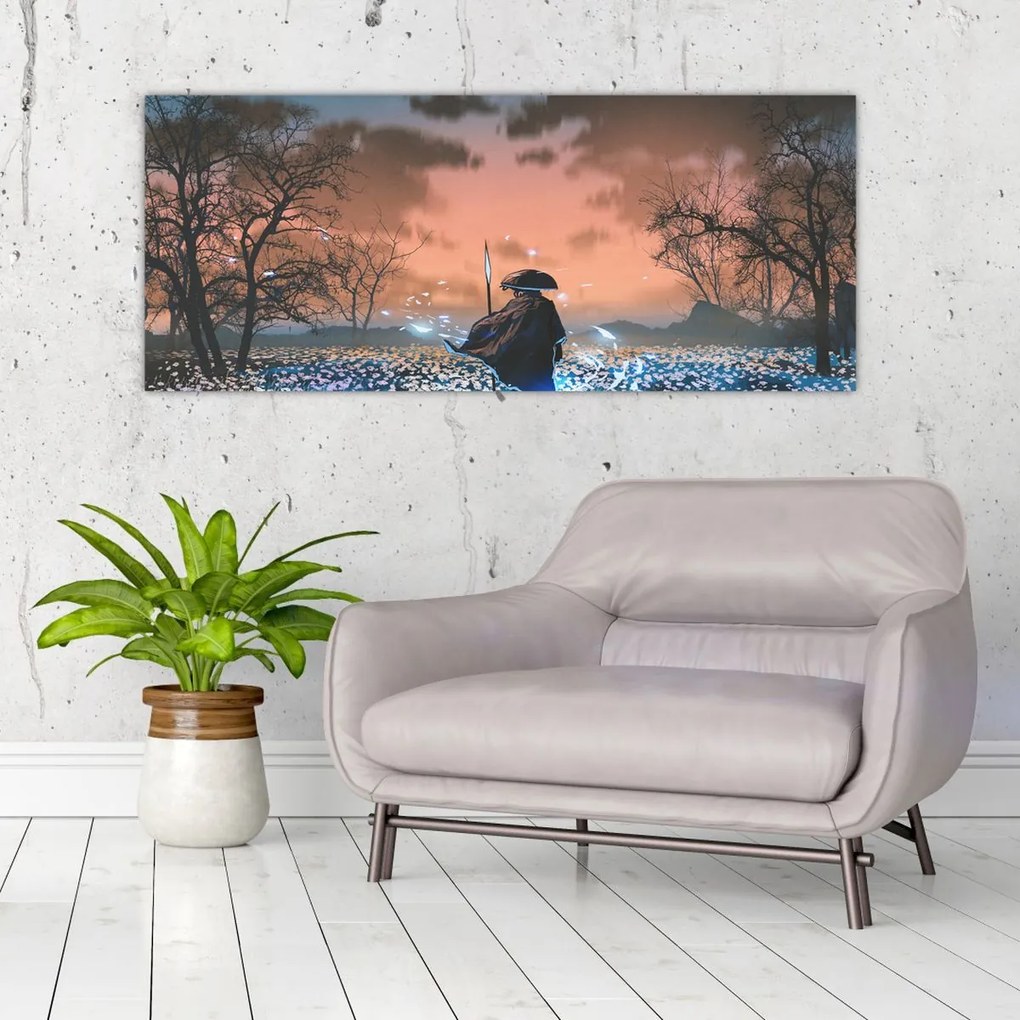 Tablou - Ilustrație a unui războinic (120x50 cm)