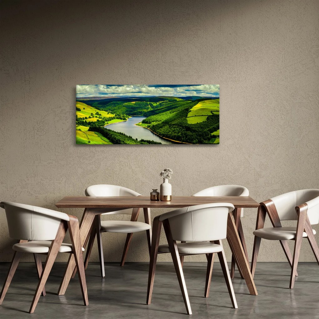 Tablou - Peisaj verde (120x50 cm)