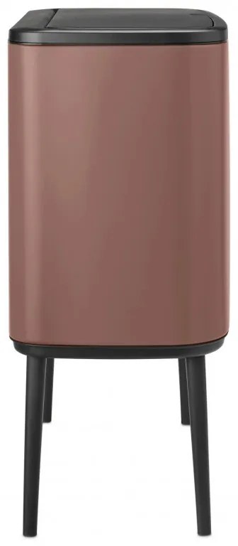 Coș Brabantia Bo Touch 1008856, 11+23 l, Deschidere lină și silențioasă, Deschidere mare, Finisaj satinat, Maro
