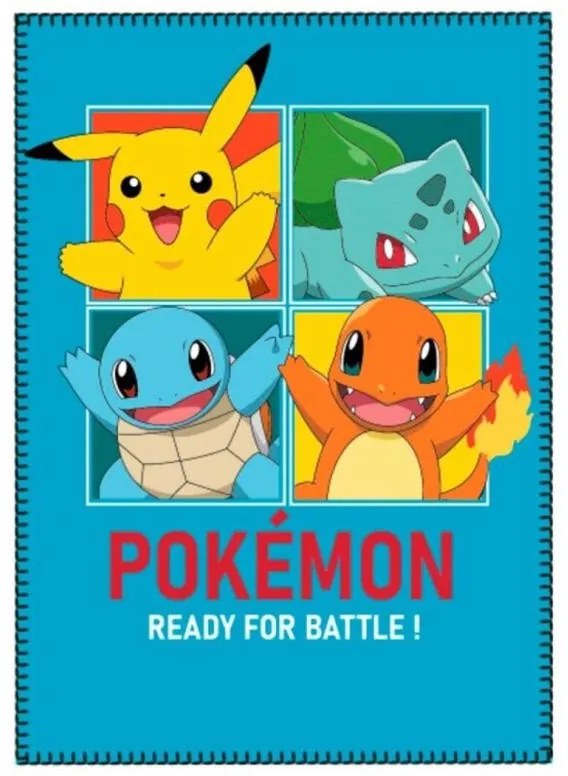 Pokémon Blue pătură polară 100x140 cm