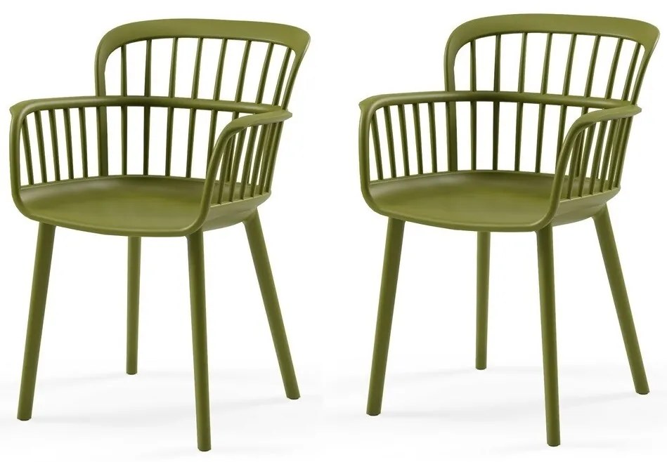 Set de scaune de sufragerie Eva Khaki, 2 buc.