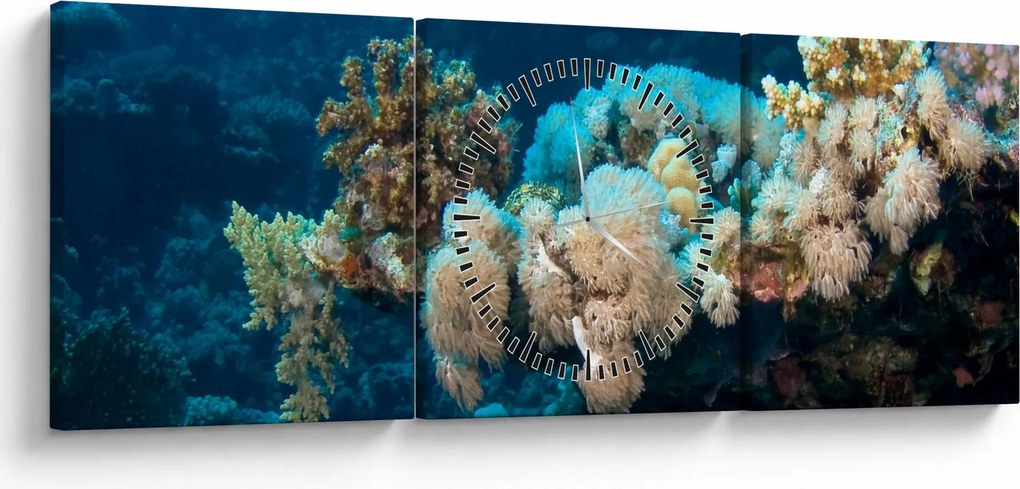 Tablou - în ocean (cu ceas) (90x30 cm)