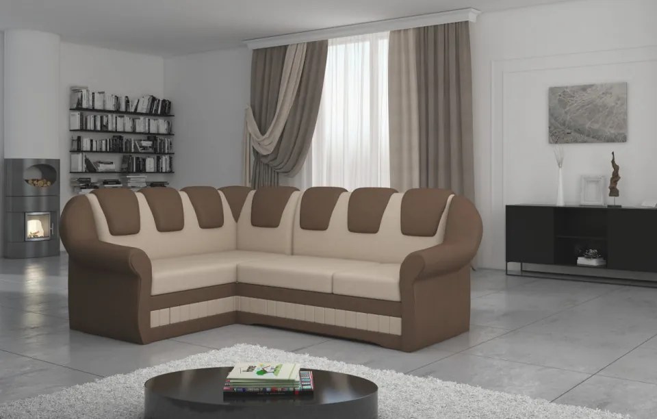 Coltar extensibil cu spatiu pentru depozitare, 243x105x190 cm, Lord II L02, Eltap (Culoare: Gri inchis / Dora 95)