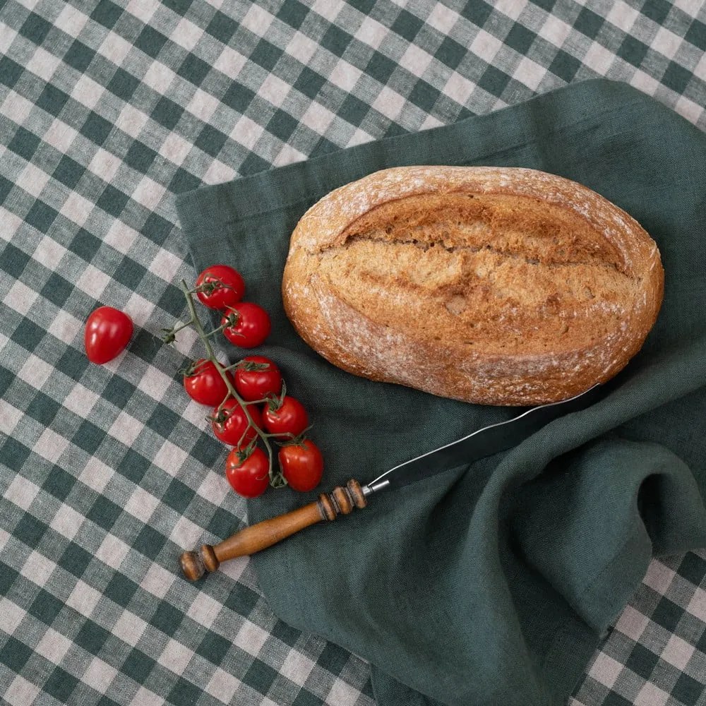 Suport pentru farfurii din in 35x45 cm Forest Green Gingham – Linen Tales