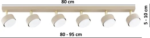 Brilagi - Lampă spot LED MONO 6xGX53/30W/230V bej/auriu