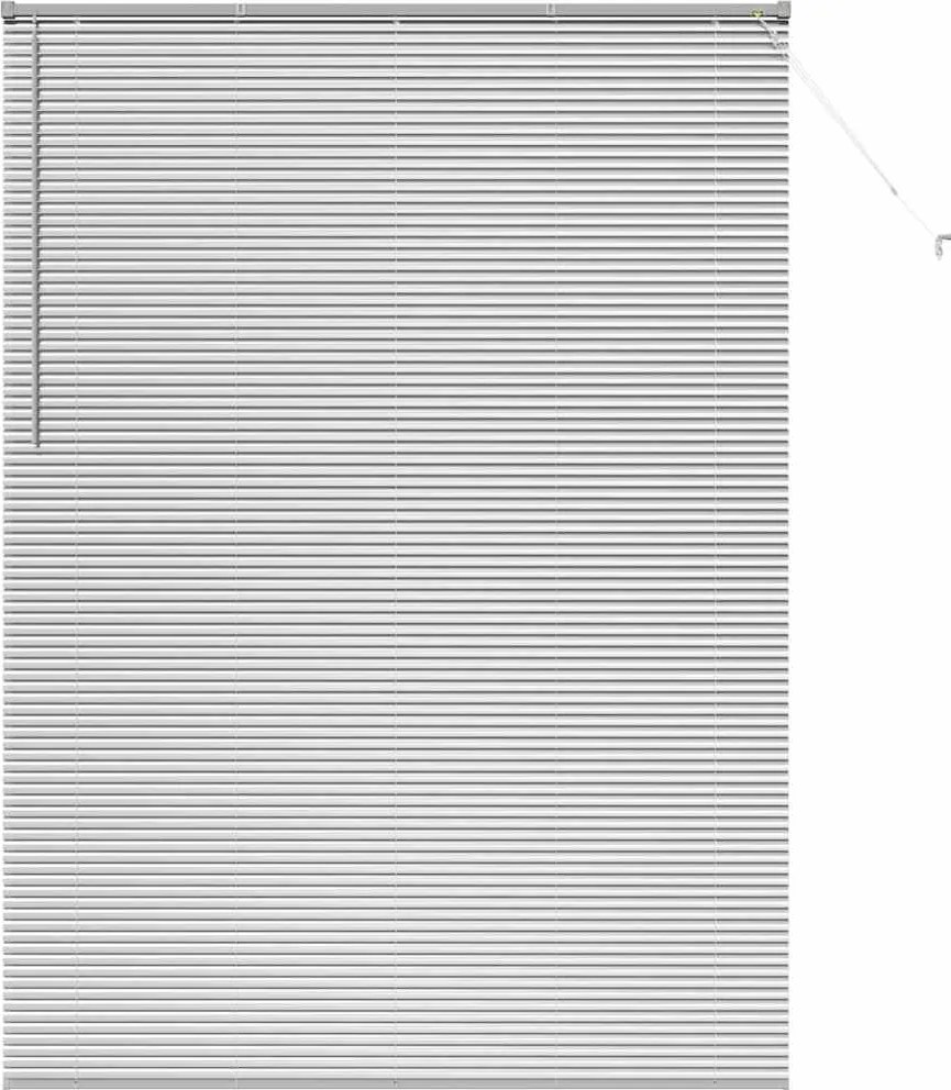 vidaXL Jaluzele venetiene Manual Argintiu 220 x 160 cm Aluminiu